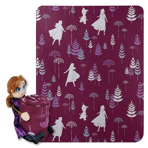 Frozen 2 "Dandelion Anna" Character Pillow & Fleece Throw Blanket Set