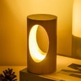 thumbnail image 1 of Solid Wood LED Night Light Soft Non Glaring Eye Friendly Light One Button Brightness Mode Adjustment Low Power Consumption Heat Free for Bedroom Nightstand Desk Living Room Birthday Holiday Gift, 1 of 6