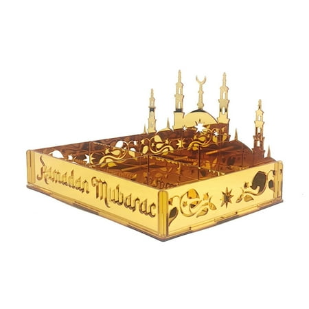 

AOOOWER Eid Festival Themed Acrylic Candy Holder Biscuit Cookie Display Box for Home Gatherings Office Desktop Decorations