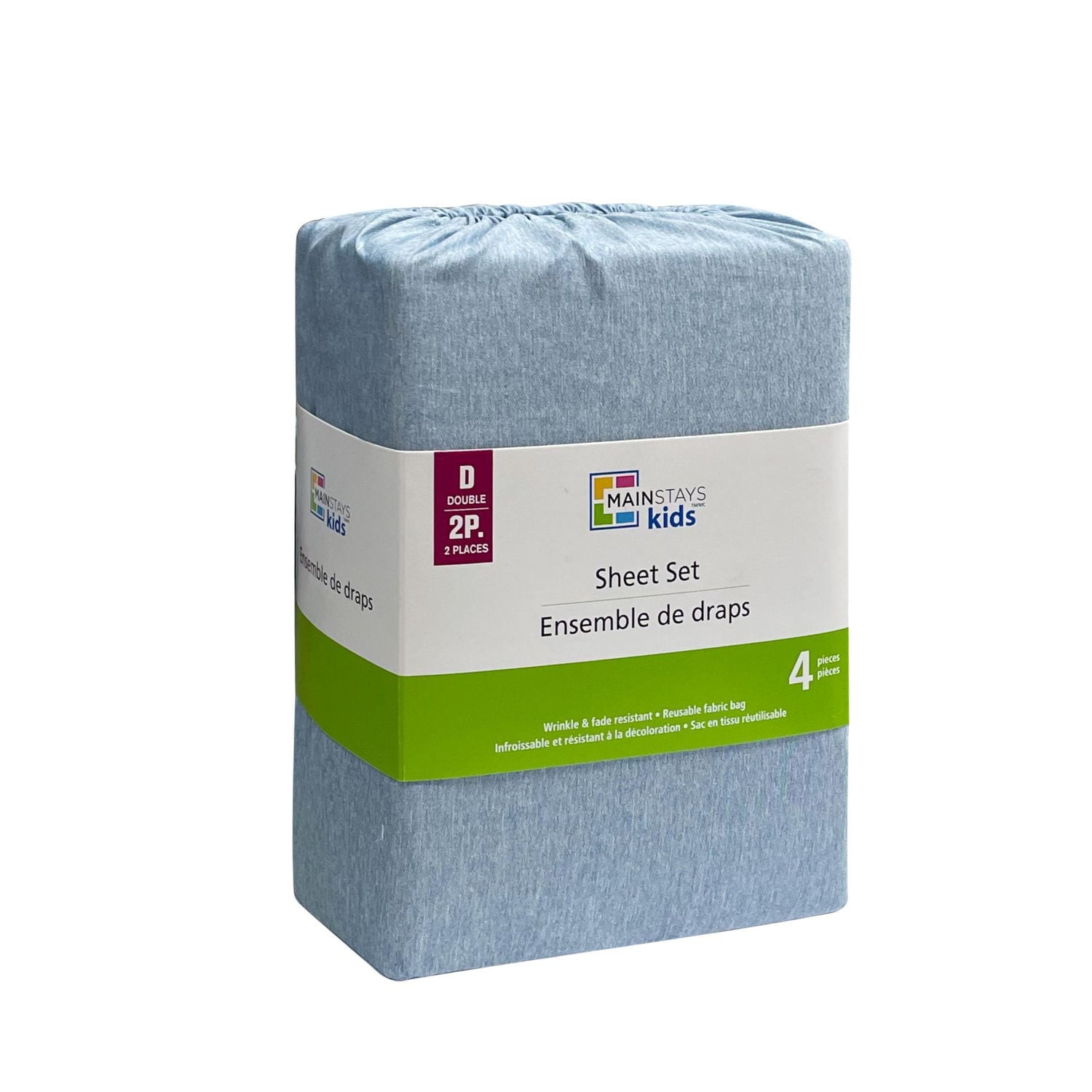 Ensemble de draps à imprimé en microfibre douce facile à nettoyer pour enfants Mainstays