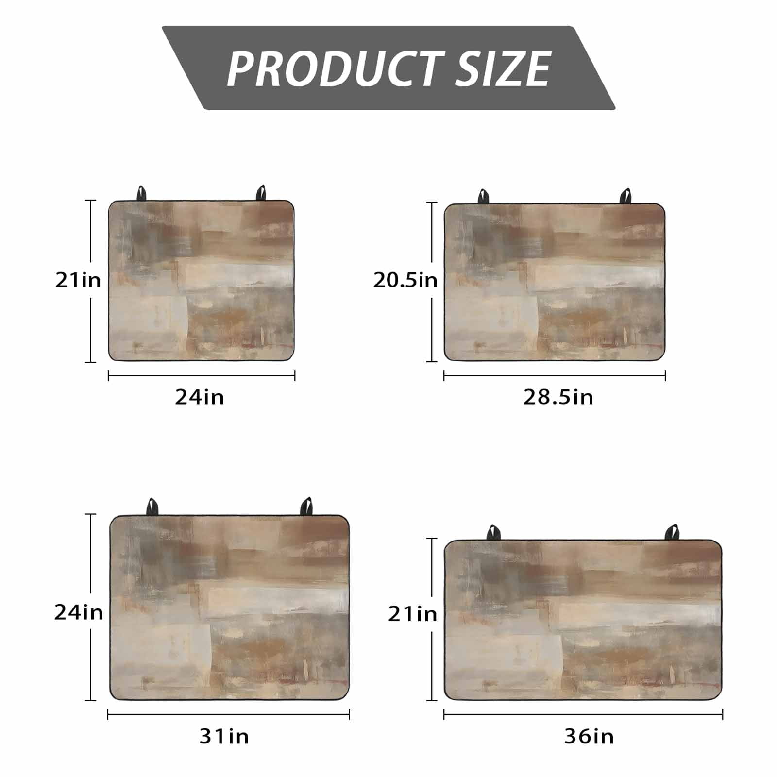 Brown Stove Top Cover for Electric Stove, Heat-proof & Non Slip Glass Top Stove Cover Protector, Oil Painting Abstract Art Contemporary Kitchen Flat Cooktop Rubber Mat 24x21 Inches