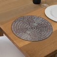thumbnail image 3 of Round Pvc Lace Placemat Brown - Set of 12, 3 of 3