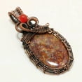 thumbnail image 2 of Red Moss Agate Wire Wrapped Handcrafted Copper Jewelry Pendant 3.10" SA 1297, 2 of 2
