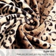 thumbnail image 4 of Flannel Fleece Blanket Twin Size 60x80 inches, 280 GSM Lightweight Blanket for Couch Sofa Bed, Super Soft Cozy Warm Blanket, Leopard Print, 4 of 6