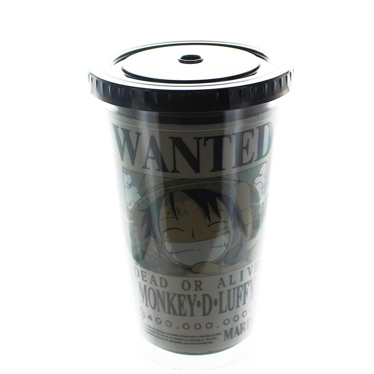 One Piece Luffy Wanted Poster 16oz Travel Mug 