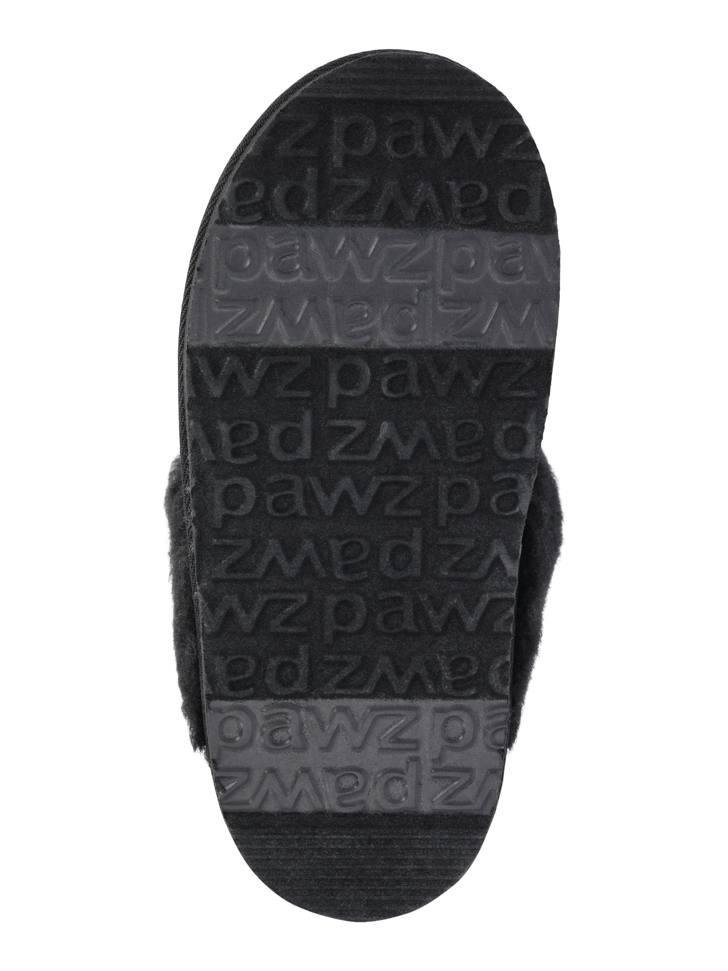 Pawz Girls Faux Shearling Slippers with Slingback Strap