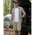 thumbnail image 7 of NY Threads Mens Cargo Shorts Relaxed Fit Cotton Casual Work Outdoor Hiking Shorts with Multiple Pockets, 40, Light Khaki, 7 of 7
