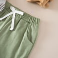 thumbnail image 7 of hengsof Boys Stripe Cotton 2 Piece Set for 12 Months to 5 Years Short Sleeve Collared Shirt and Pocket Shorts Outfit Daily Casual Set, 7 of 7