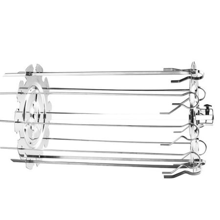 

Stainless Steel BBQ Grill Cage Vegetable Skewer Kebab Maker for Rotisserie Oven