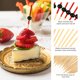 thumbnail image 5 of paquete de palillos de bambú desechables para cóctel, ideales para fiestas, banquetes, aperitivos y frutas (aproximadamente 100 unidades)., 5 of 8