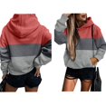 thumbnail image 2 of Sudadera con Capucha de Larga con Estampado de Leopardo de Gran Tamaño para Mujer y Hombre, Estilo Y2K Rosa M, 2 of 5