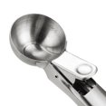 thumbnail image 4 of 2 cucharas de helado premium de tamaño grande con gatillo de acero inoxidable, cuchara de helado de metal resistente apta para lavavajillas, perfecta para yogur helado, helados, helados, plata mediana Shuxiu Wang 1327533058162, 4 of 5