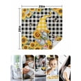 thumbnail image 4 of Gnomes Plaid Cloth Napkins Set of 4 Reusable Dinner Napkins, Yellow Sunflower Farmhouse Bee Black Check Cocktail Napkin Washable Table Napkins for Wedding/Holiday Party/Baby Shower 20"x20", 4 of 7