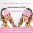 thumbnail image 2 of Mascarilla para ojos fría (rosa), mascarilla de gel para ojos hinchados, ojeras, mascarilla para ojos fría reutilizable para migraña con paquete de hielo en la parte posterior de los ojos para terapia, 2 of 5