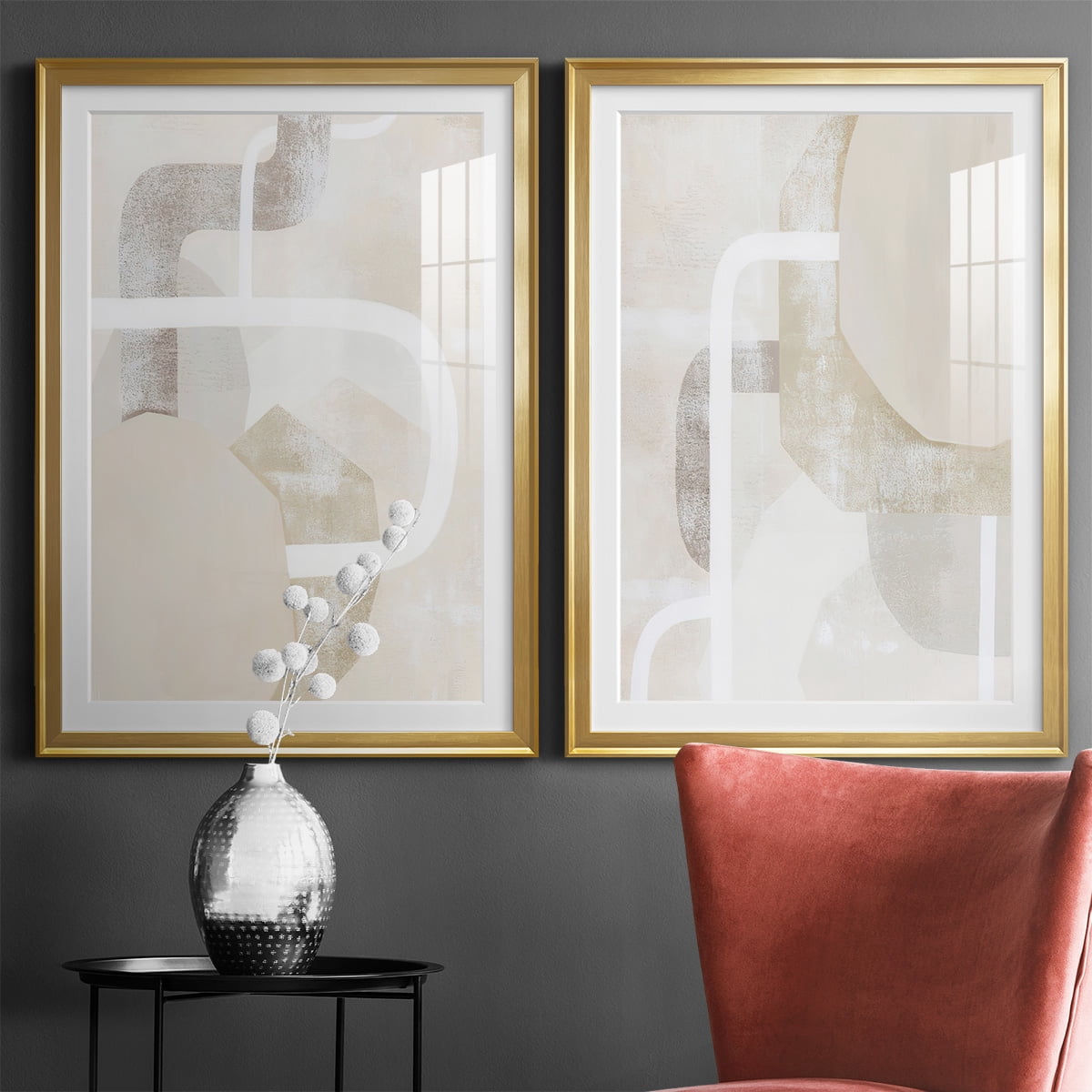 Wexford Home Quiet Affection I Premium Framed Print, 30.5" x 42.5" - Ready to Hang, Gold (Set of 2)