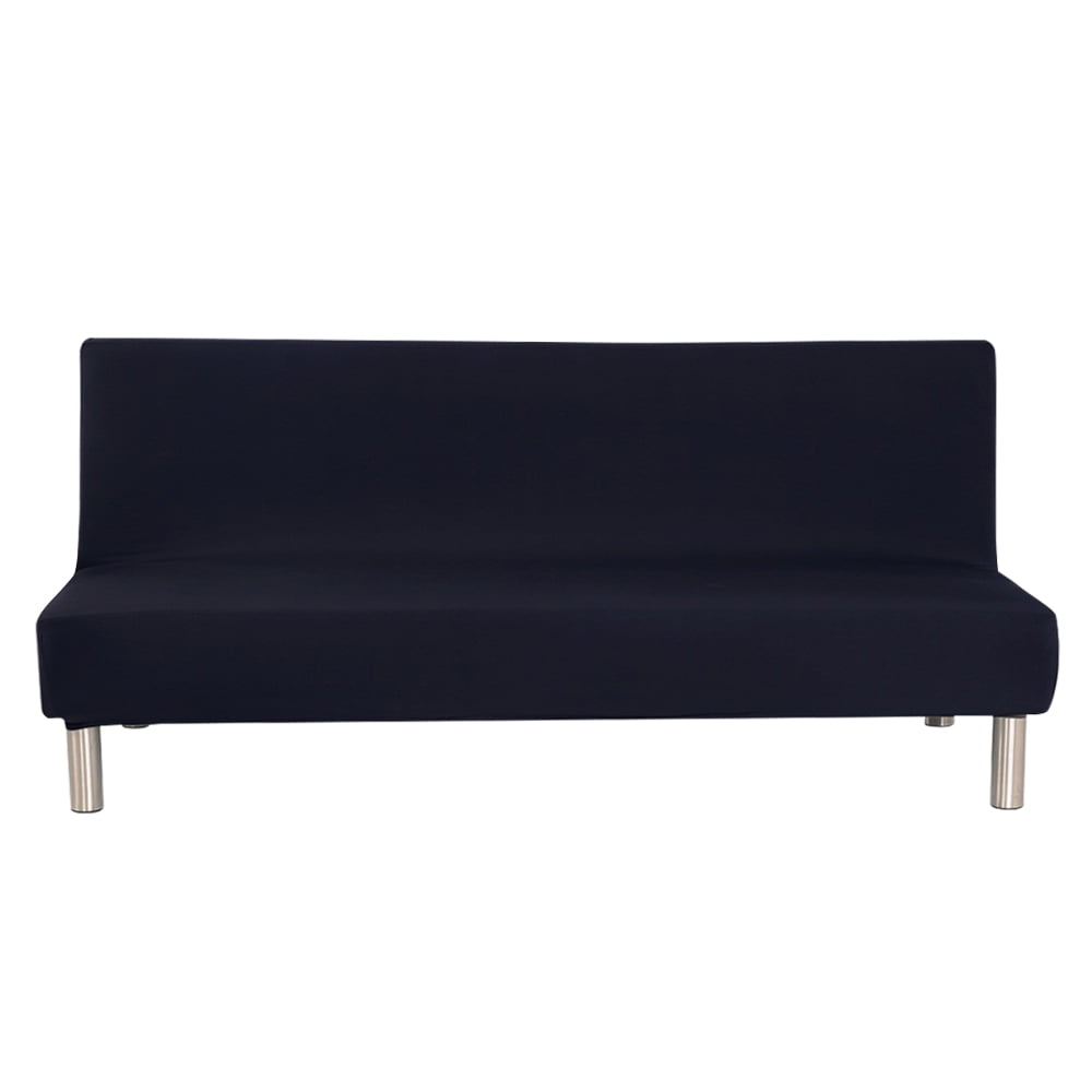 Armless Sofa Bed Cover Polyester Spandex Stretch Futon Slipcover