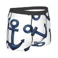 thumbnail image 3 of Naloa Navy Blue Anchor Print Mens Underwear - Boxers for Men, Classic Briefs for Men, 3 of 9