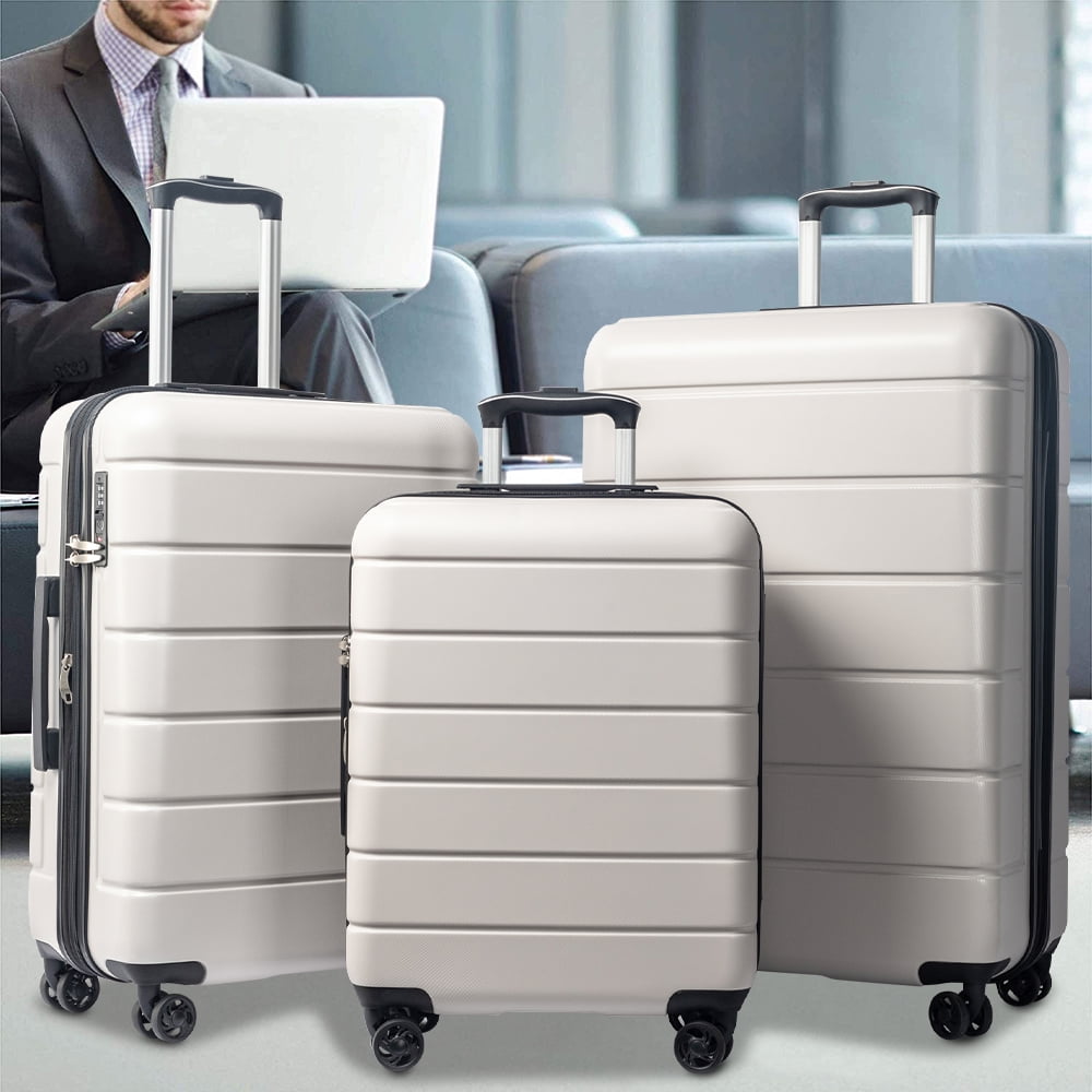 beige luggage set