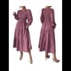 thumbnail image 3 of Vestido de Otoño para Invitada de Boda, con Mangas Largas, Volantes, Cuello Redondo, y Fluido. Púrpura L, 3 of 7