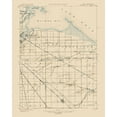 thumbnail image 2 of USGS 15x18 Black Ornate Wood Framed with Double Matting Museum Art Print Titled - Maumee Bay Ohio Quad - USGS 1900, 2 of 4