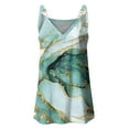 thumbnail image 4 of Wycnly Womens Tank Tops Lightweight Comfy Loose Fit Fashion Metal Strap Going out Tops Vest Shirts Summer Trendy Marbled Print V-Neck Sleeveless Shirts Blouse Green l, 4 of 6