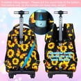 thumbnail image 4 of Mochila con ruedas ZLYERT para niñas y mujeres con lonchera y girasoles, 4 of 8