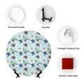 thumbnail image 4 of Wukai Turtle Print Decorative Plate for Display,Bone China Decorative Plate, Ceramic Dinner Plate with Stand, Vertical Ceramic Plate-7in, 4 of 6