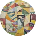 thumbnail image 2 of Addison Rugs Mayfield Premium Machine Washable Transitional Abstract Gold Round Rug, 8' x 8', 2 of 6