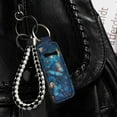 thumbnail image 3 of Yuyamidu Blue Butterfly Chapstick Holder Keychain Flower Chapstick Sleeve Keychain Elastic Lipstick Holder Lip Balm Pouch Fashion Keychain Holder for Womens, 3 of 6