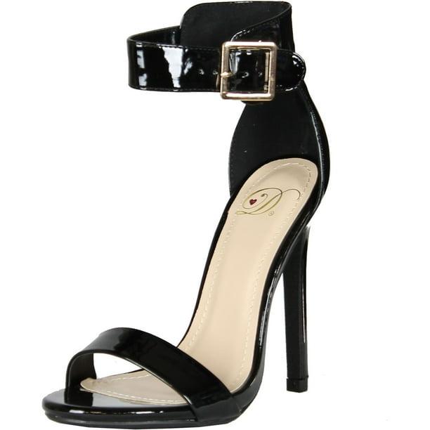 Delicious Womens Canter Classy Dress Open Toe Buckle Ankle Strap Stiletto Heel Sandals Black 