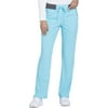 Dickies Xtreme Medical Scrubs Stretch Mid Rise Straight Leg Drawstring Pant Plus Size DK112, 2XL, Icy Turquoise
