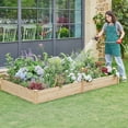 thumbnail image 6 of RONG-3 Wooden Horticulture Raised Garden Bed Divisible Elevated Planting Planter Box for Flowers/Vegetables/Herbs in Backyard/Patio Outdoor,Natural Wood, 6 of 9