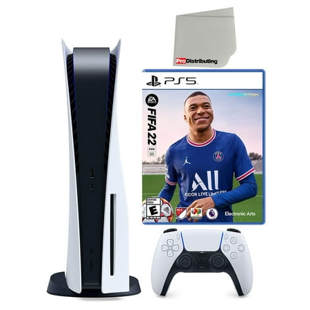 Sony Playstation 5 Disc Version with FIFA 22 Bundle with Microfiber Cleaning Cloth