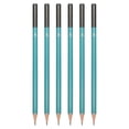 thumbnail image 1 of Uxcell 2H Drawing Pencils for Sketching, 6PCS Sketch Pencils for Drawing Art Pencils Graphite Wood Pre-sharpened for Drawing Sketching Artist, Hexagonal, Black Refill, Green/Black Pole, 1 of 6