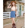 thumbnail image 6 of Arshiner Girls Summer Blouse Ruffle Short Sleeve Pleated Crewneck Casual Tops Tees Blouses, 6 of 6