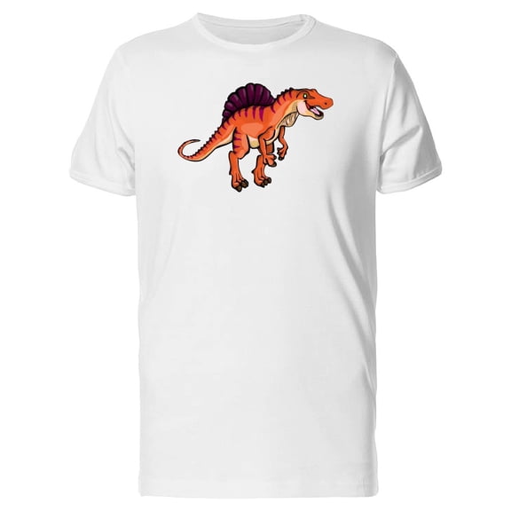 Orange Dinosaur Cartoon Tee Men's -Image by Shutterstock