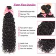 thumbnail image 2 of Brazilian Human Hair Water Wave Bundles With Frontal Unprocessed Virgin Brazilian Hair Extensions Human Hair Bundles Natural Color, 2 of 5