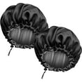 thumbnail image 1 of ORUYROP 2 Pcs Bonnets en Satin pour Femmes, Bonnet de Cheveux Réglable Double Couche avec Attache pour Cheveux Bouclés Naturels, 1 of 5