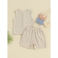 thumbnail image 3 of Bagilaanoe 2pcs Toddler Baby Boy Shorts Set Sleeveless Tank Tops + Shorts 6M 12M 18M 24M 3T Kids Casual Summer Clothes, 3 of 8