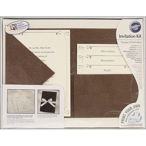Wilton print your own invitations kit vintage ivy pocket style