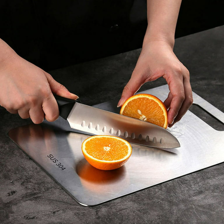 Jia Inc. Enamel on Stainless Steel Cutting Board | Hard, Smooth Surface | Heat Resistant | Easy to Clean
