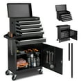 thumbnail image 1 of VEVOR Rolling Tool Chest, 2-in-1 Design, 5 Drawers Tool Cabinet Organizer with Detachable Top Metal Toolbox, Lock Bar, Protective Liner, and Tools Rack, Garage Storage Cabinet for Warehouse, Workshop, 1 of 9