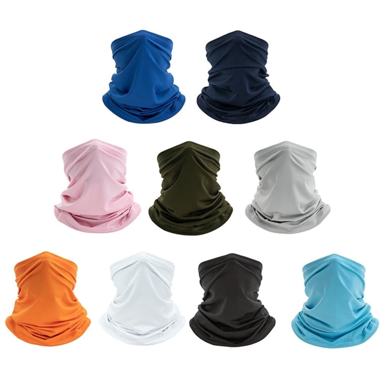Plain Black Balaclava Neck Gaiter - Reversible, Breathable Face Mask For Cycling, Hiking, Sports