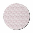thumbnail image 1 of Romantic Mouse Pad for Computers, Repetitive Romantic Design with Floral Abstract Rose Petals Vintage Art, Round Non-Slip Thick Rubber Modern Mousepad, 8" Round, Pale Rose and White, by Ambesonne, 1 of 2