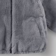 thumbnail image 6 of JUMEYU Toddler Girls Fleece Hoodie Toddler Girls Fleece Zip-Up Hooded Jacket with Bear Ear Plush Detail 4T 5T (Grey,4-5 Years), 6 of 8
