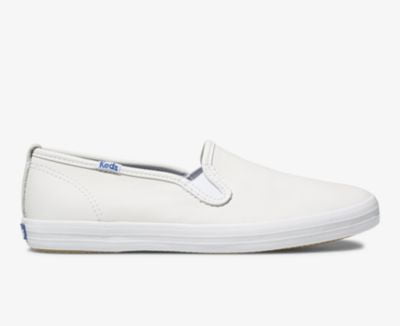 White Keds Champion Double Decker Women's Sneakers Canvas shoes slip on WF52572 