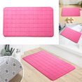 thumbnail image 1 of PYPESEEWY Warehouse - Alfombra de baño de espuma viscoelástica, ultrasuave y antideslizante, color rosa y verde, decoración de habitación, alfombrillas de baño de lujo para el suelo del baño,, 1 of 5