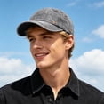 thumbnail image 2 of Embroidered Baseball Cap with Washed Finish, Unisex Soft Top Dad Hat, Adjustable Casual Outdoor Headwear, 2 of 6