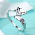 thumbnail image 3 of Anillo abierto de cola de zorro para mujer, conjunto de joyería exquisito con circonita cúbica roja, regalo JM, 3 of 5