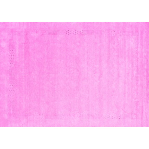 Ahgly Company Indoor Rectangle Solid Pink Modern Area Rugs, 2' x 5'